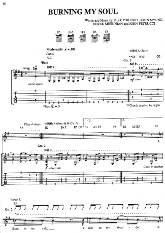 18387 Sheet music - Burning My Soul - Guitar
