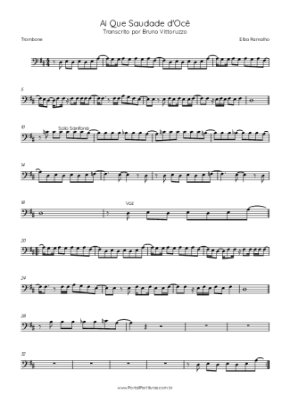37357 Sheet music - Ai Que Saudade DOcê - Trombone
