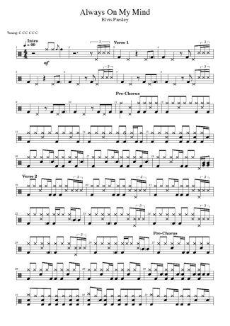 43667 Sheet music - Always On My Mind - Drums