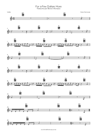39098 Partitura - For A Few Dollars More - Violão