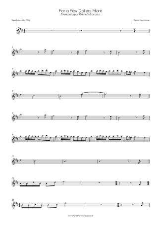 39094 Partitura - For A Few Dollars More - Saxofone Alto (Eb)