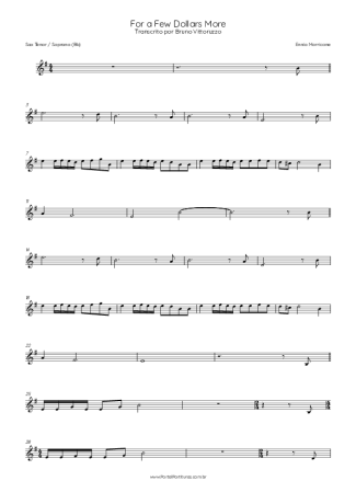 39093 Partitura - For A Few Dollars More - Saxofone Tenor Soprano (Bb)