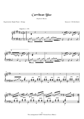 11276 Sheet music - Carribean Blue - Piano