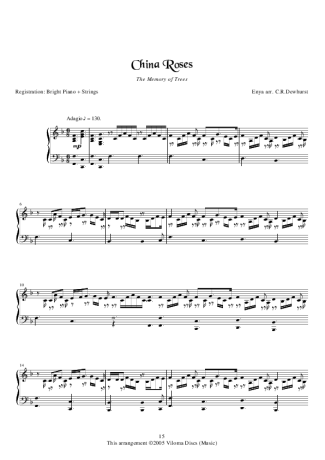 11277 Sheet music - China Roses - Piano