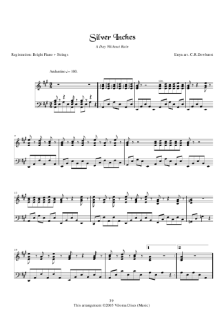 Silver Inches - Enya | Sheet Music for Piano | PDF Download
