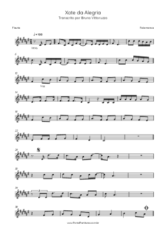 27037 Sheet music - Xote Da Alegria - Flute