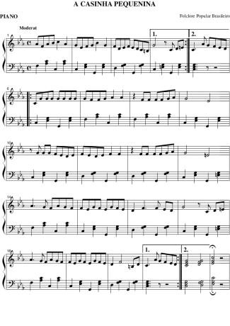 653 Sheet music - A Casinha Pequenina - Piano