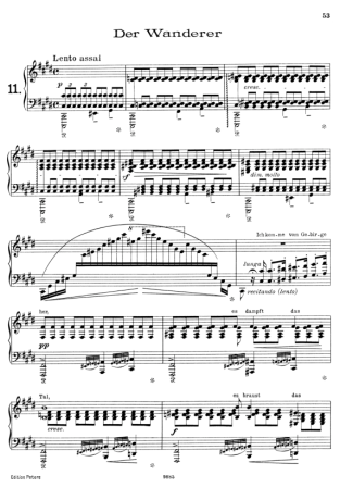 37639 Sheet music - 12 Lieder Von Franz Schubert Nº11 S.558 - Piano