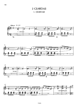 37607 Sheet music - 2 Csárdás S.225 - Piano