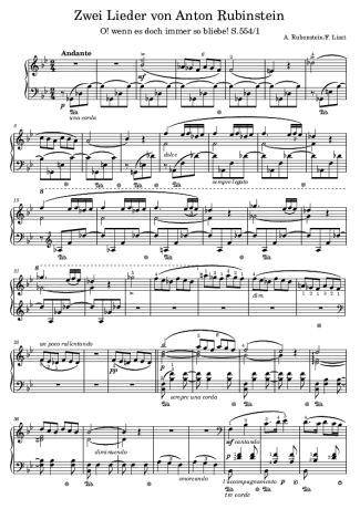 37610 Sheet music - 2 Lieder Von Anton Rubinstein S.554 - Piano