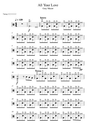 39262 Partitions - All Your Love - Batterie