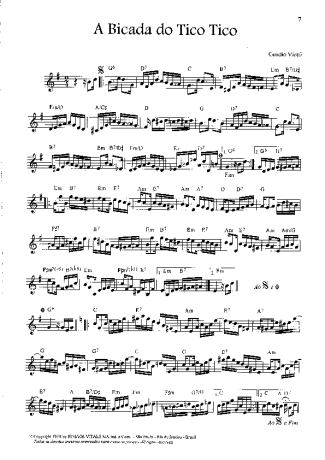 2648 Sheet music - A Bicada do Tico Tico - Violin
