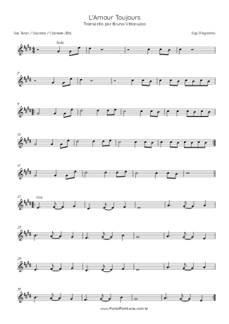 26032 Sheet music - L´Amour Toujours - Tenor Saxophone Soprano (Bb)