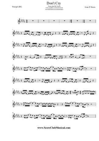 5531 Partitura - Don´t Cry - Trompete