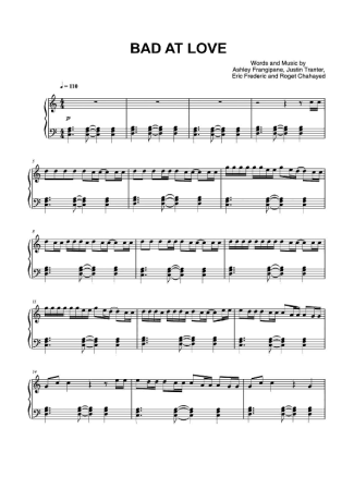 35853 Spartiti - Bad At Love - Pianoforte