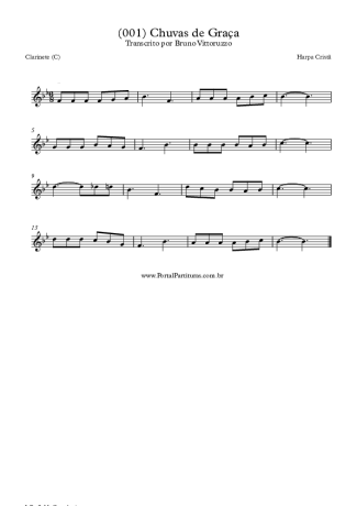19723 Sheet music - (001) Chuvas De Graça - Clarinet (C)