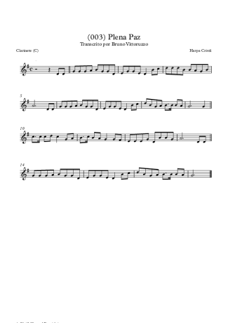 19746 Sheet music - (003) Plena Paz - Clarinet (C)