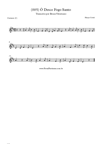 19768 Sheet music - (005) Ó Desce Fogo Santo - Clarinet (C)