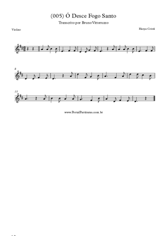 19777 Sheet music - (005) Ó Desce Fogo Santo - Violin