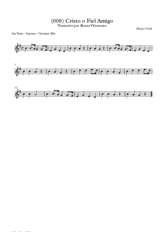 19806 Sheet music - (008) Cristo O Fiel Amigo - Tenor Saxophone Soprano (Bb)