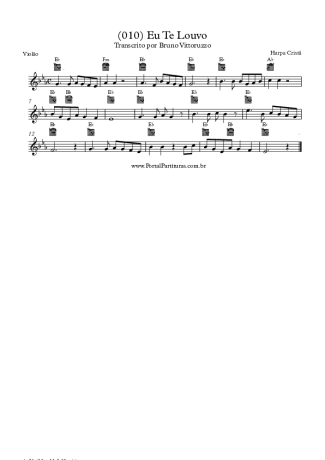19833 Sheet music - (010) Eu Te Louvo - Acoustic Guitar