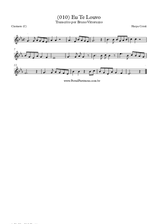 19825 Sheet music - (010) Eu Te Louvo - Clarinet (C)