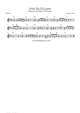 19830 Sheet music - (010) Eu Te Louvo - Keyboard