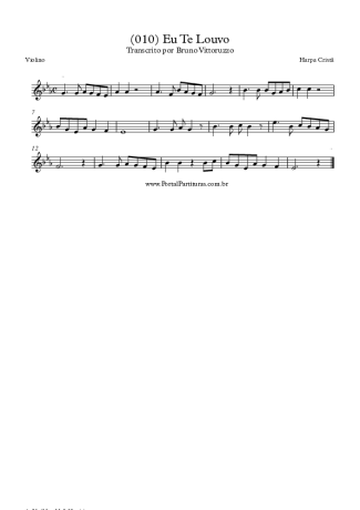 19834 Sheet music - (010) Eu Te Louvo - Violin