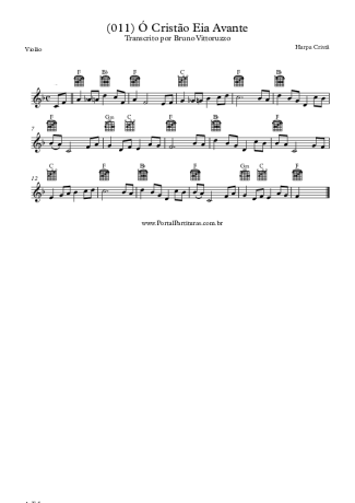 19844 Sheet music - (011) Ó Cristão Eia Avante - Acoustic Guitar