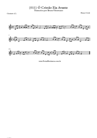 19836 Sheet music - (011) Ó Cristão Eia Avante - Clarinet (C)