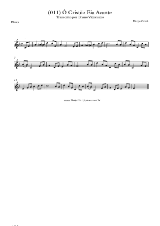 19837 Sheet music - (011) Ó Cristão Eia Avante - Flute