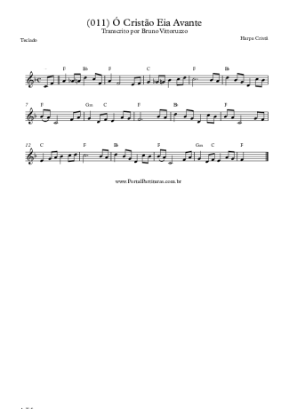 19841 Sheet music - (011) Ó Cristão Eia Avante - Keyboard