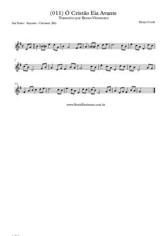 19839 Sheet music - (011) Ó Cristão Eia Avante - Tenor Saxophone Soprano (Bb)