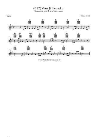 19855 Sheet music - (012) Vem Já Pecador - Acoustic Guitar