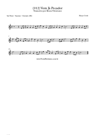 28361 Sheet music - (012) Vem Já Pecador - Clarinet (Bb)