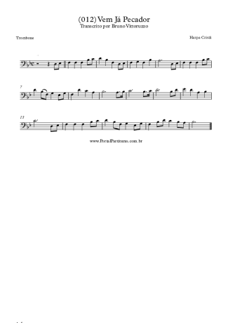 19853 Sheet music - (012) Vem Já Pecador - Trombone