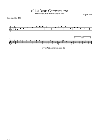 19862 Sheet music - (013) Jesus Comprou-me - Alto Saxophone