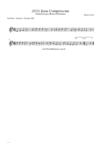 28362 Sheet music - (013) Jesus Comprou-me - Clarinet (Bb)
