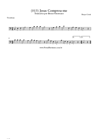 19864 Sheet music - (013) Jesus Comprou-me - Trombone