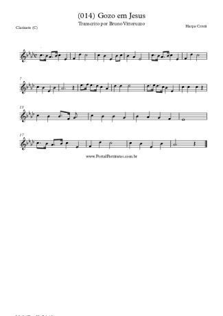19869 Sheet music - (014) Gozo Em Jesus - Clarinet (C)