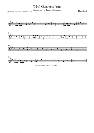 19872 Sheet music - (014) Gozo Em Jesus - Tenor Saxophone Soprano (Bb)