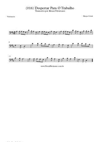 19901 Sheet music - (016) Despertar Para O Trabalho - Cello