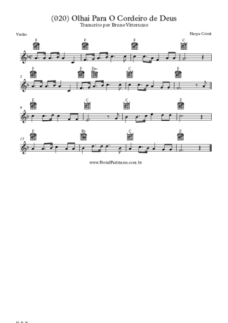 19951 Spartiti - (020) Olhai Para O Cordeiro De Deus - Chitarra Acustica