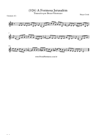 20016 शीट म्यूज़िक - (026) A Formosa Jerusalém - सी क्लैरिनेट