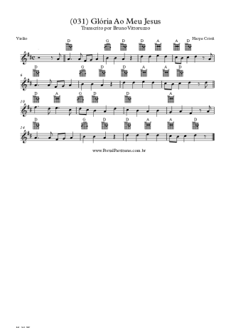 20151 Spartiti - (031) Glória Ao Meu Jesus - Chitarra Acustica