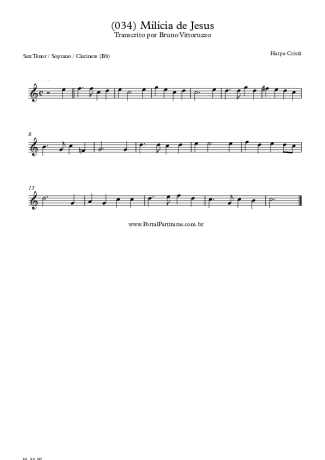28383 Sheet music - (034) Milícia De Jesus - Clarinet (Bb)