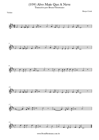 20240 Sheet music - (039) Alvo Mais Que A Neve - Violin