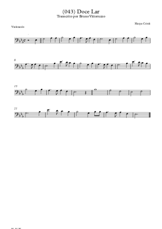 20286 Sheet music - (043) Doce Lar - Cello