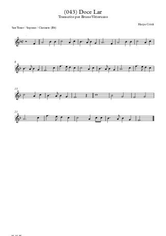 28392 Sheet music - (043) Doce Lar - Clarinet (Bb)