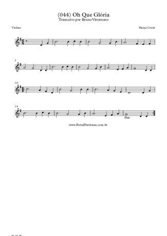 20296 Sheet music - (044) Oh Que Glória - Violin